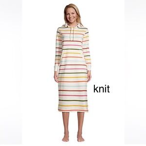 LANDSEND Wm Serious Sweat Shirt Night Gown Cotton/Lounger/Hoodie/Pocket/Pullover